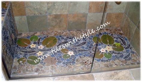 Trout Waterfallstream Mosaic Tile Shower By Tiles With Style Featured