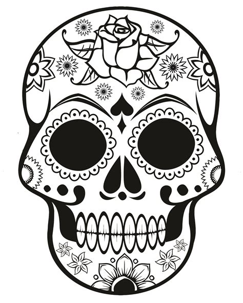 Free Printable Halloween Coloring Pages For Adults Sugar Skull With