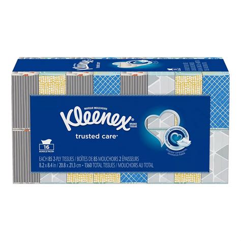 Kleenex Everyday Facial Tissues 16 Pack 85 Tissues Per Box The