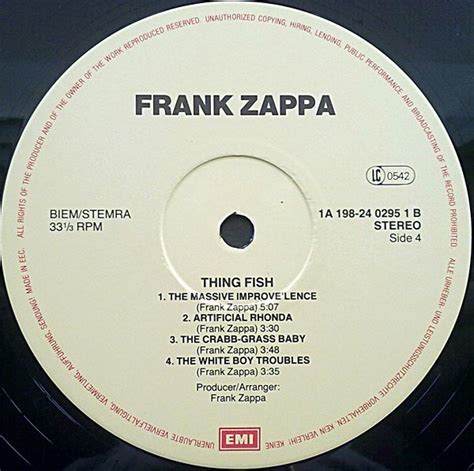 Frank Zappa Thing Fish 3 Lp Box Szczecin