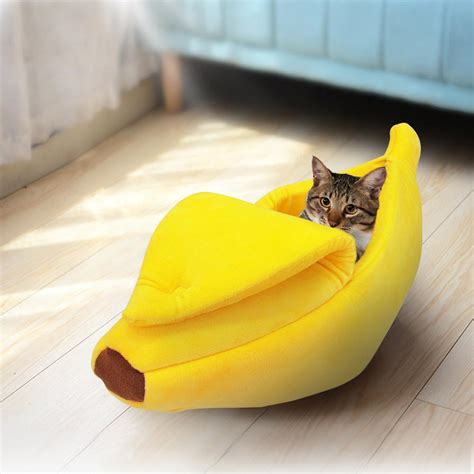 Best Quality Cute Banana Cat Bed House Warm Pet Puppy Banana Cushion