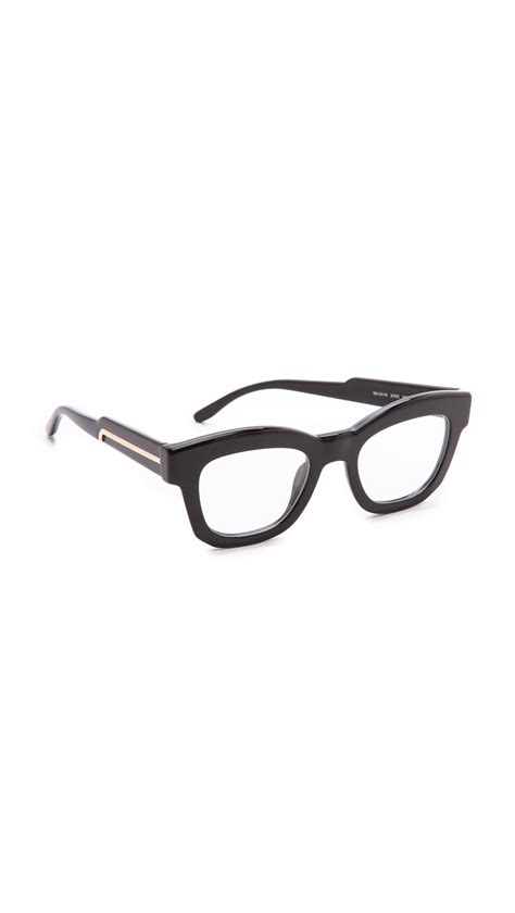 Stella Mccartney Thick Frame Glasses Brown In Black Lyst