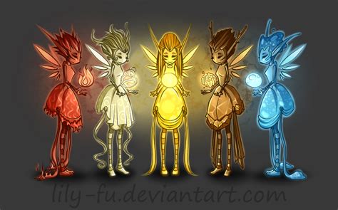 Elemental Fairies By Lily Fu On Deviantart