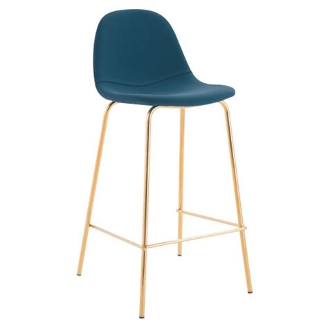 Chaise de bar Henrik bleue 65 cm (lot de 2)