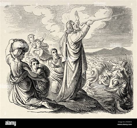 Exodus Moses Leads His People Through The Passage Of The Red Sea The