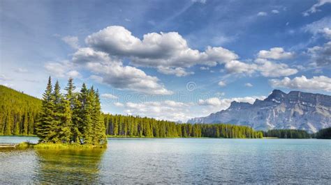 Canadian Rockies Mountains Lake Canada Stock Photo Image Of