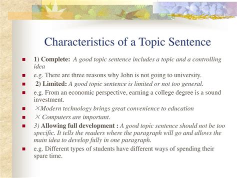 PPT - Paragraph Unity &Topic Sentence PowerPoint Presentation, free ...