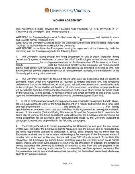 12 Relocation Agreement Templates Pdf Word Relocation Moving