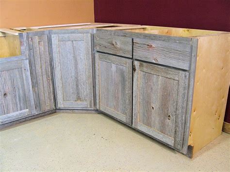 Start by sanding and conditioning the wood, then stain. Weathered Gray Barn Wood Kitchen — Barn Wood Furniture ...