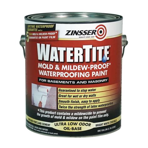 Zinsser 1 Gal Watertite Mold And Mildew Proof White Oil Based