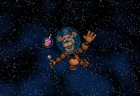 Discover the sequel to freddy in space and give him a hand ! "Freddy Fazbear in Space! - FNAF Pixel art" Posters by ...