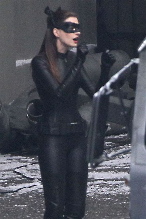 These Creases Daily Anne Hathaways Catsuit New Pics From Dark Knight