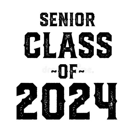 Senior Class Of 2024 Vector T Shirt Design Class Graduate Stock