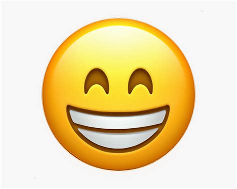 Funny Face Emoji 😁 Beaming Face With Smiling Eyes Free Transparent