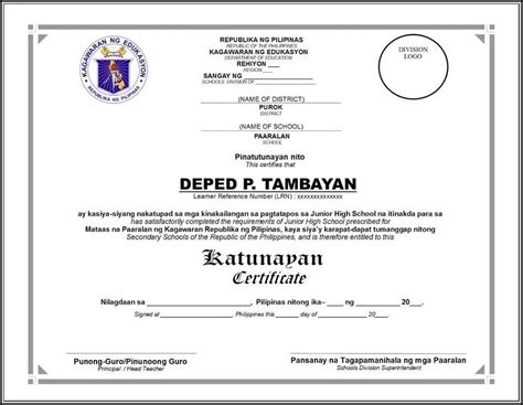 Award Certificate For Recognition Ms Word Deped K 12