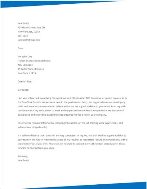 Free Word Cover Letter Templates To Download Now