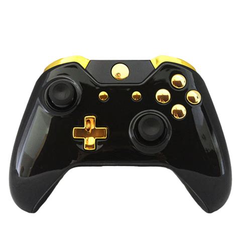 Xbox One Wireless Custom Controller Gold On Gloss Black Games