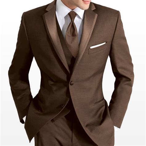 Wedding suits for men can mean several different things. Brown Notch Tuxedo - $139.95 | Brown suit wedding, Brown ...