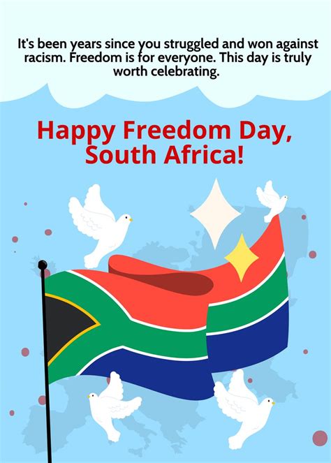 South Africa Freedom Day Message In Eps Illustrator  Psd Png