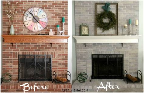 Whitewashed Brick Before And After Amazing Transformation Rooms And