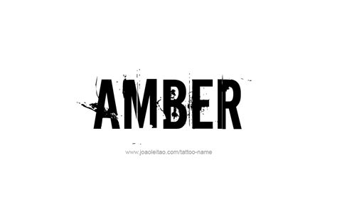 Amber Name Tattoo Designs