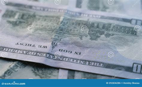 Hundred Dollar Bills Are Spinning On The Table Close Up Stock Footage
