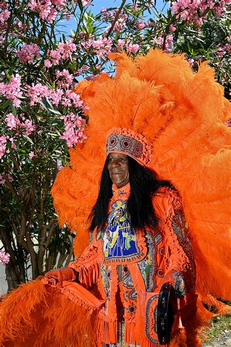Mardi Gras Indians Show Off Their Beaded Suits At Jazzfest Washington