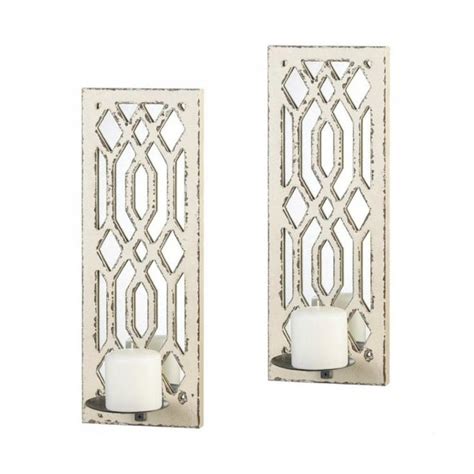 Deco Mirrored Wall Sconce Set In 2021 Mirrored Wall Sconce Mirror