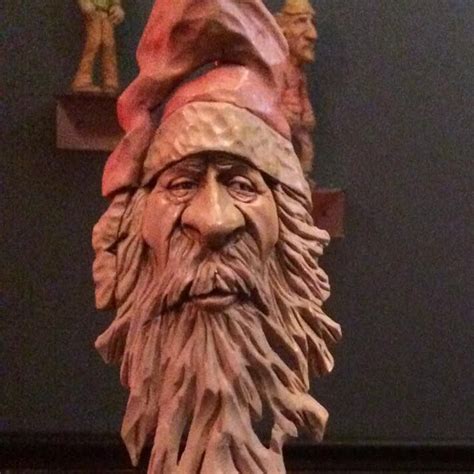 Kenneth W Connell Simple Wood Carving Carved Wood Sculpture Santa