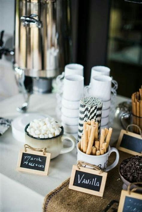 20 Whimsical Winter Bridal Shower Ideas Coffee Wedding Hot Chocolate