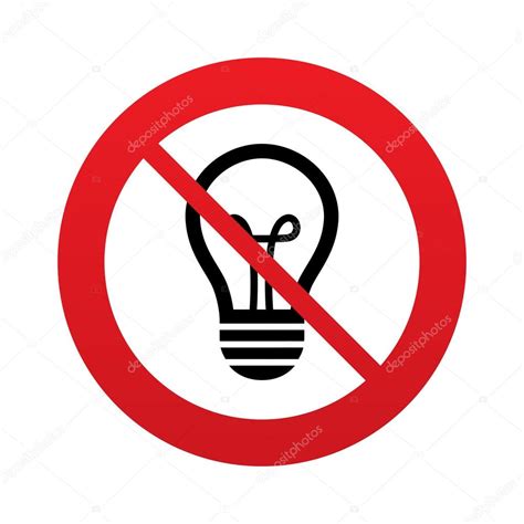 No Light Lamp Sign Icon Idea Symbol Stock Vector Image By ©blankstock