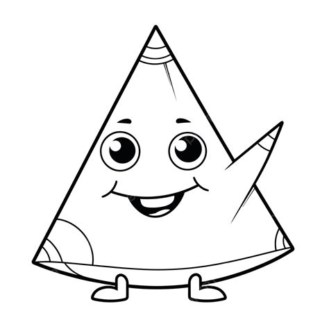 Cartoon Colored Crayon Triangle Outline Sketch Drawing Vector Angular