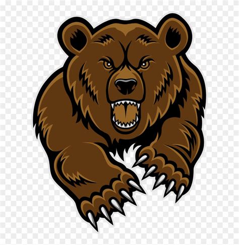 Bear Mascot Clipart Grizzly Bear Head Clip Art Png Download