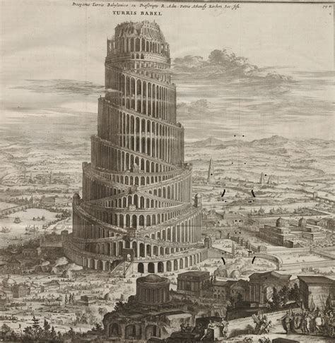 Turris Babel Athanasius Kircher Illustration 1679 Tower Of Babel