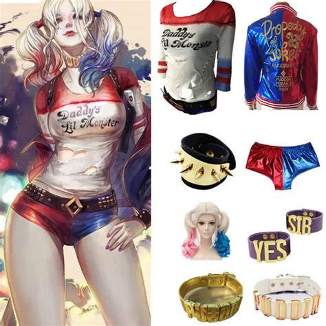new women adult suicide squad harley quinn cosplay costumes halloween jacket daddy s lil monster