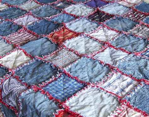 Denim Rag Quilt Tutorial Pdf Pattern Picnic Blanket Etsy Rag Quilt
