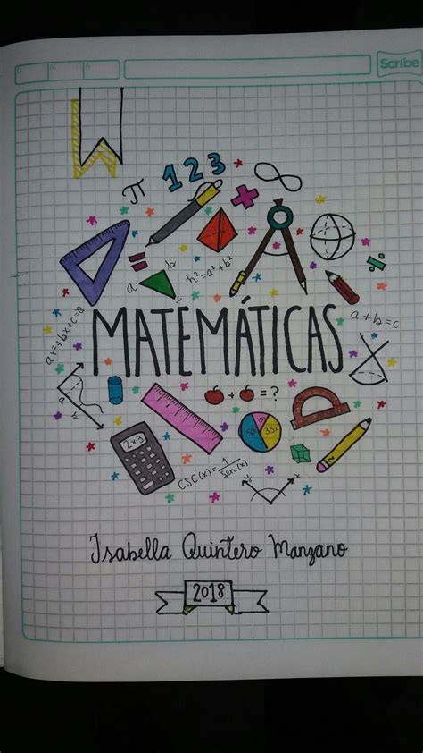 Cuaderno Matemáticas Math Notebook Capas Para Caderno Tumblr