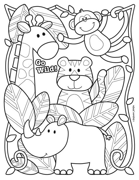 Zoo Coloring Page - Printable & Free! By Stephen Joseph Gifts | Zoo