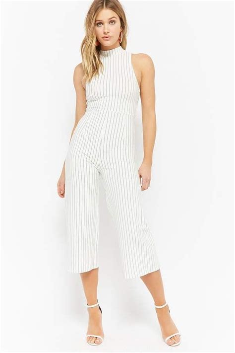 Forever 21 Pinstriped Gaucho Jumpsuit Summer Fashion Outfits Jumpsuit Fashion Jumpsuit