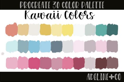 Kawaii Colors Procreate Color Palette