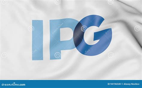 Waving Flag With Interpublic Group Of Companies Ipg Logo Editorial 3d