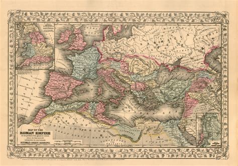 Map Of The Roman Empire At The Period Of Its Greatest Extent About The