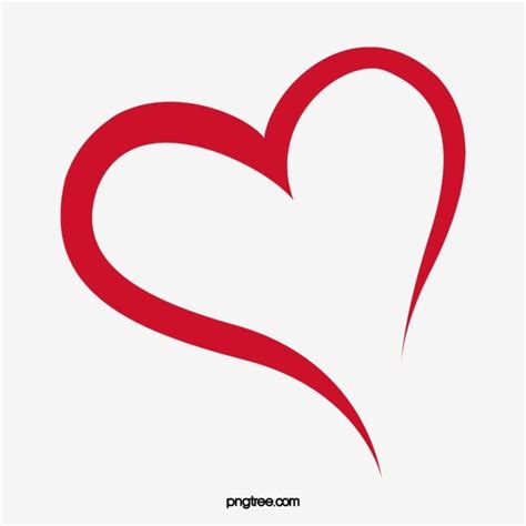 Red Heart Outline Heart Red Heart Shape Png Transparent Clipart