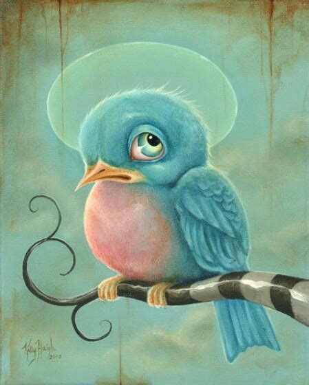 Sweet Birdie Bird Art Whimsical Art Bird