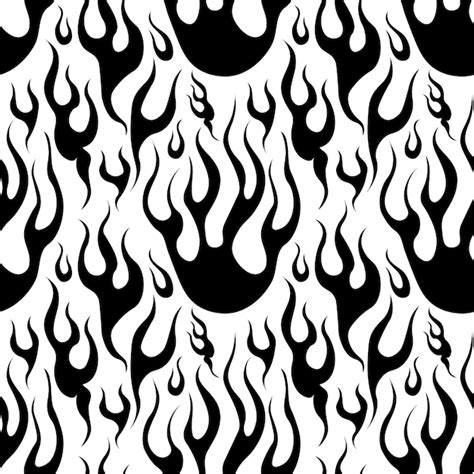 Premium Vector Flame Y2k Seamless Fire Pattern Psychedelic Vector