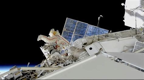 russian cosmonauts undertake spacewalk to solve mystery of small hole in craft science news