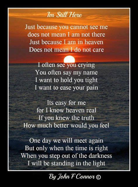 Im Still Here Heaven Quotes Letter From