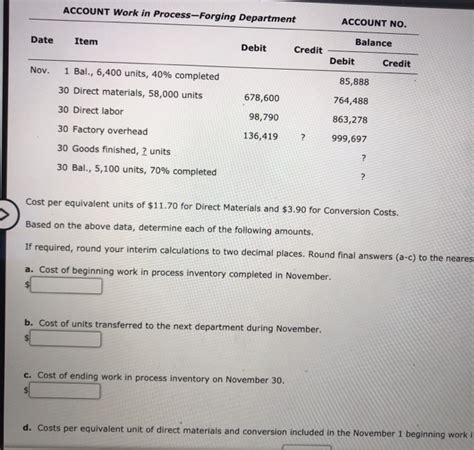 After analyzing the inventory account it finds out the answers to the following questions Solved: Cost Per Equivalent Unit & Production Costs The Fo ...