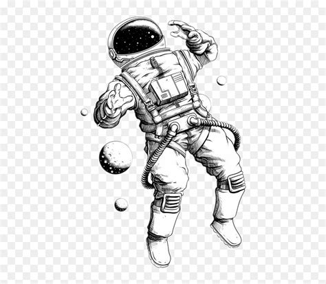 Easy drawing guides > easy , people , space > how to draw an astronaut. Astronaut Floating In Space Drawing, HD Png Download - vhv