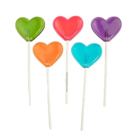 Mix Heart Lollipops 24 Pieces Sparko Sweets